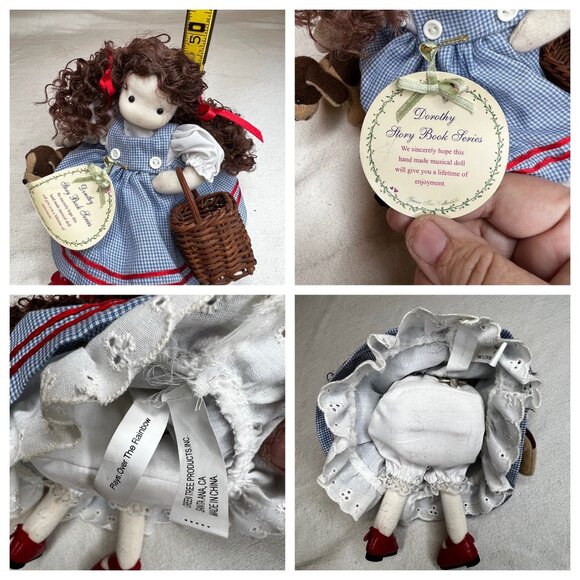 Set Of 3 Storybook Musical Dolls Dorothy Little Red Riding Hood Cinderella - Picture 6 of 16